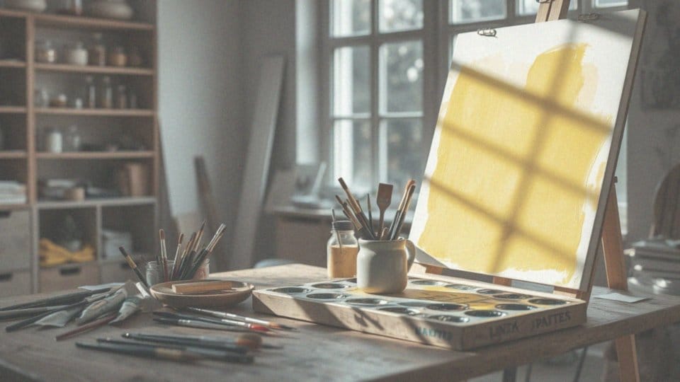 Jakie techniki malarskie wykorzystują żółty kolor?
